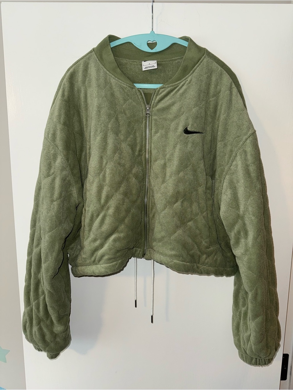 Nike terry Quilted cropped Jacket